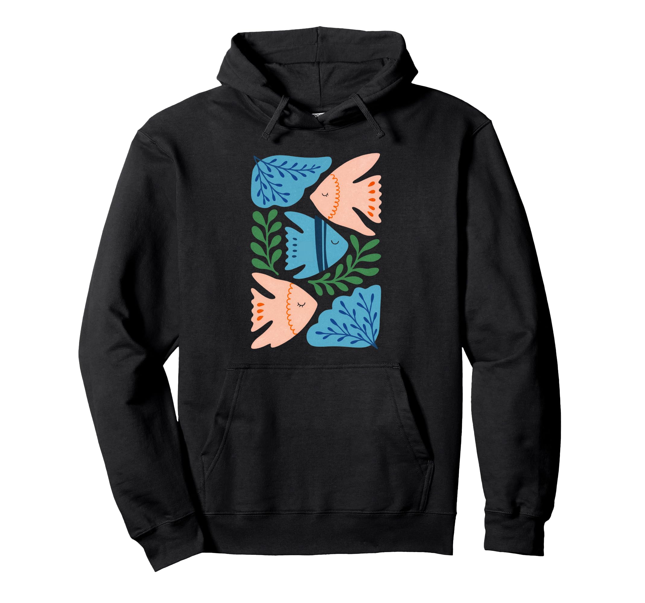 Fisher Aesthetic Fish Coral Boho Hoodie - Casual Everyday Wear for Adults - T-Shirt, Sweatshirt, Hoodie