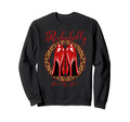 Rockabilly Pin Up Red High Heel Sweatshirt - Minimalist Print Men Women - T-Shirt, Sweatshirt, Hoodie