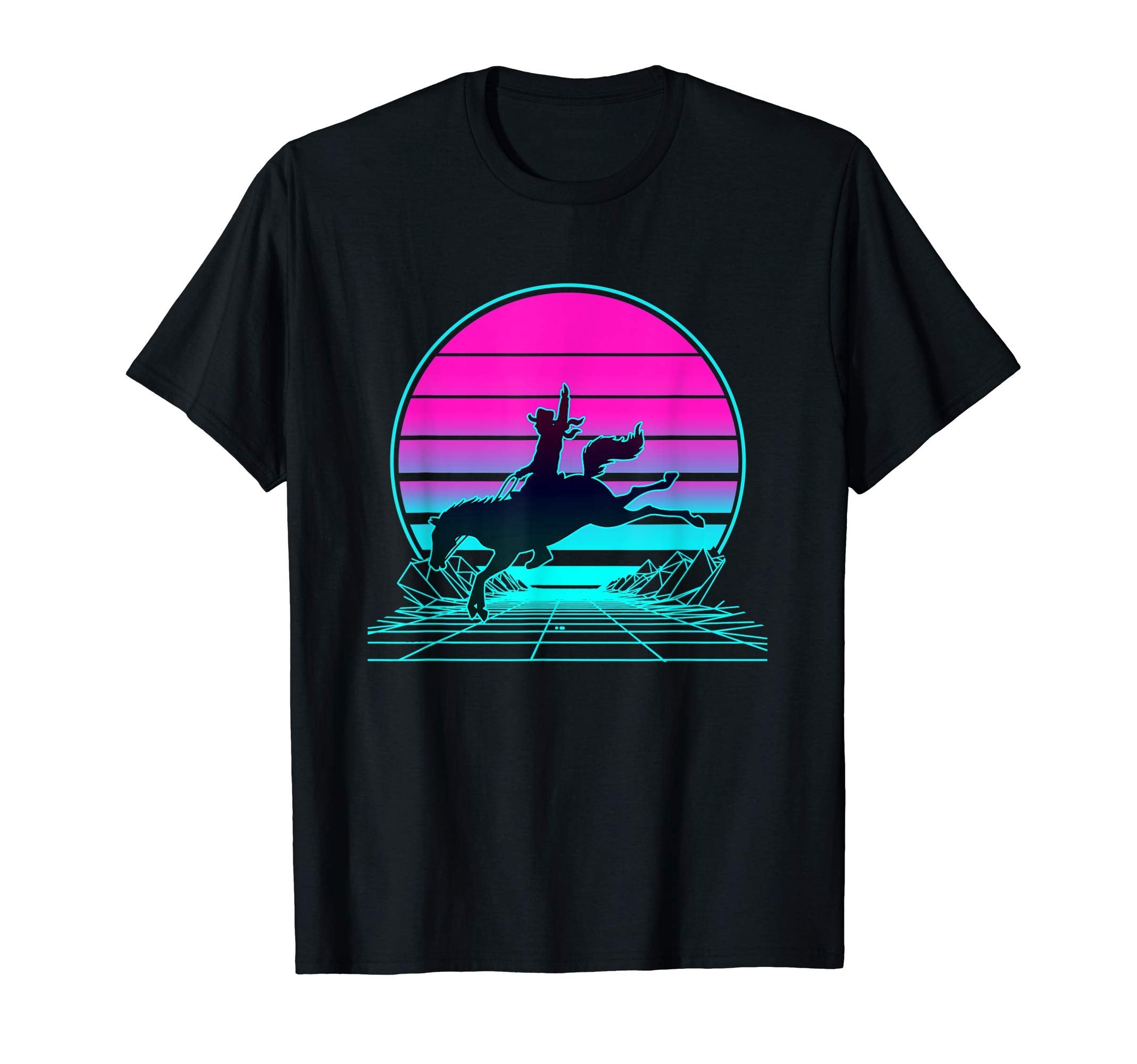 Sunset Bucking Bronco T-Shirt - Unique Graphic for Adults - T-Shirt, Sweatshirt, Hoodie