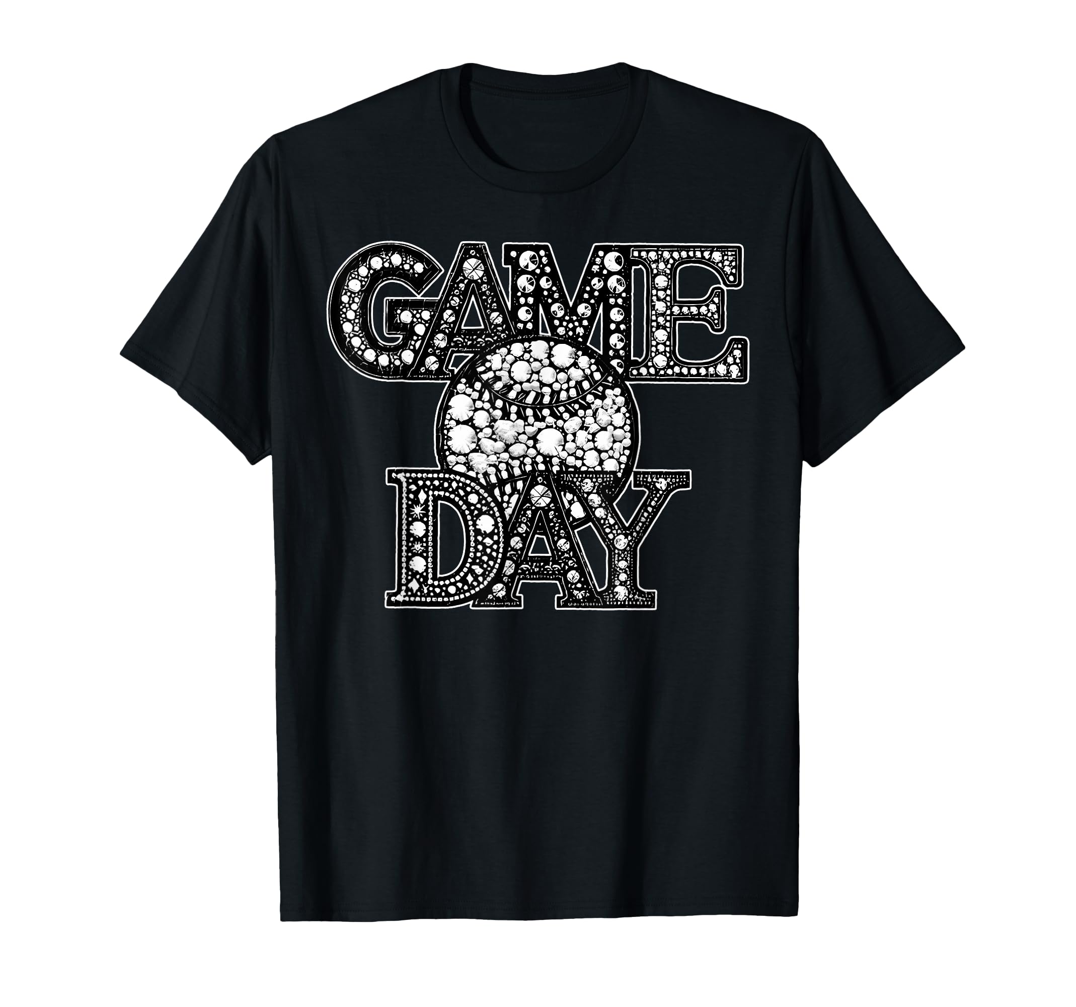 Game Day Basebal Rhinestone Basebal T-Shirt - Minimalist Print for Adults - T-Shirt, Sweatshirt, Hoodie