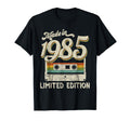 Made 1985 37Th Birthday Cassette Tape T-Shirt - Minimalist Print Unisex - T-Shirt, Sweatshirt, Hoodie
