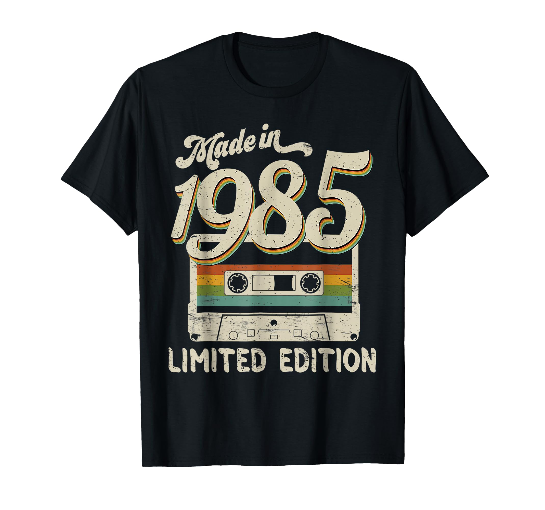 Made 1985 37Th Birthday Cassette Tape T-Shirt - Minimalist Print Unisex - T-Shirt, Sweatshirt, Hoodie