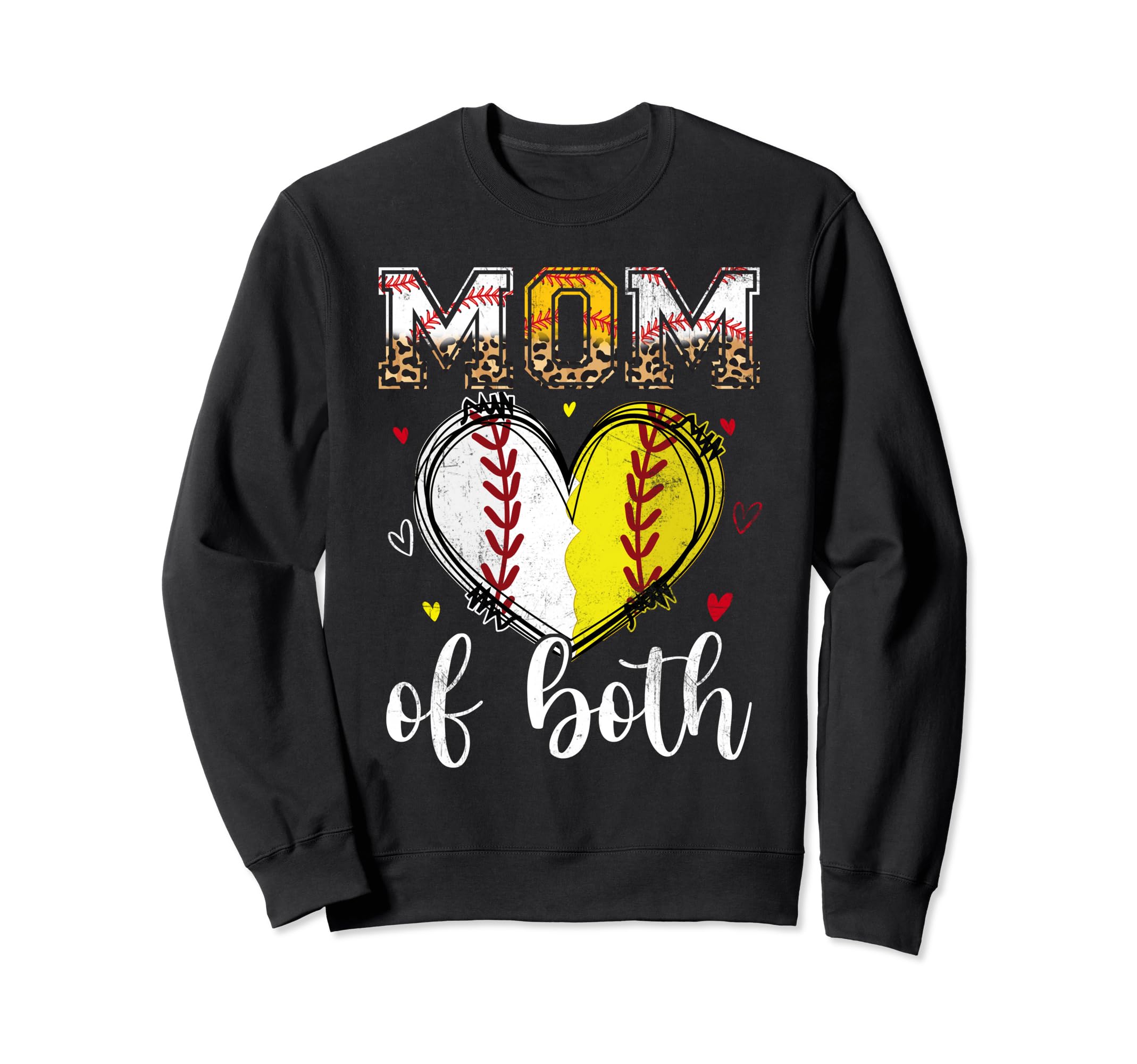 Mom Both Baseball Softball Sweatshirt - Casual Everyday Wear Men Women - T-Shirt, Sweatshirt, Hoodie