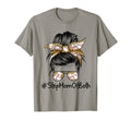 Stepmom Both Messy Bun Baseball Mom T-Shirt - Graphic Print for Adults - T-Shirt, Sweatshirt, Hoodie