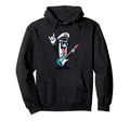 Funny Cartoon Captain Guitar Player Rock Hoodie - Novelty Apparel Unisex - T-Shirt, Sweatshirt, Hoodie