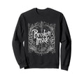 Broken Inside Y2K Emo Sweatshirt - Casual Everyday Wear for Adults - T-Shirt, Sweatshirt, Hoodie