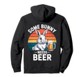 Some Bunny Needs Beer Funny Sunset Rabbit Hoodie - Unique Graphic Men Women - T-Shirt, Sweatshirt, Hoodie