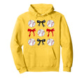 Red Black Baseballs Bows Baseball Mom Hoodie - Graphic Print Men Women - T-Shirt, Sweatshirt, Hoodie