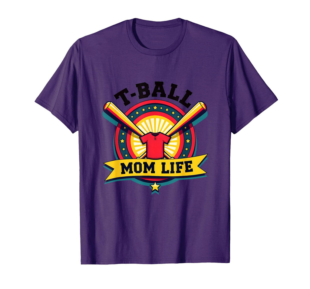 T Ball Mom Life Proud Baseball Parent T-Shirt - Custom Art Print Men Women - T-Shirt, Sweatshirt, Hoodie