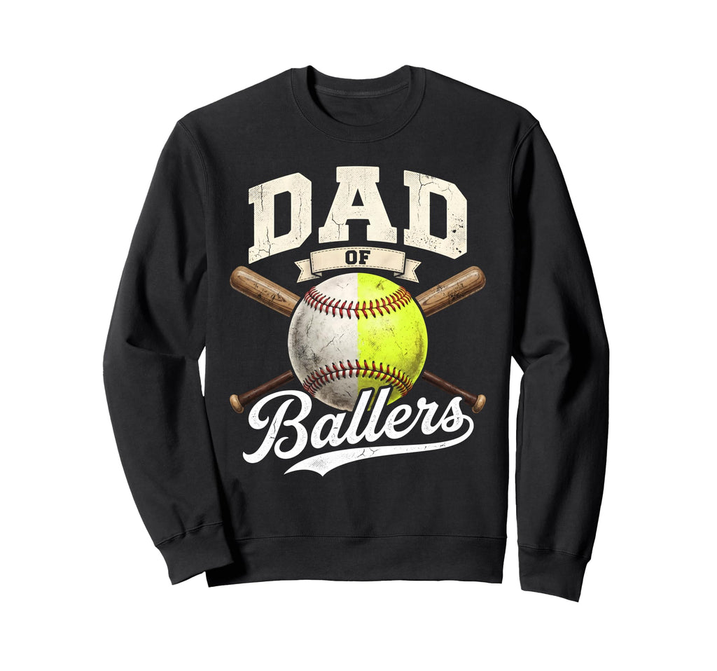 Dad Ballers Baseball Softball Sweatshirt - Aesthetic Graphic Unisex - T-Shirt, Sweatshirt, Hoodie