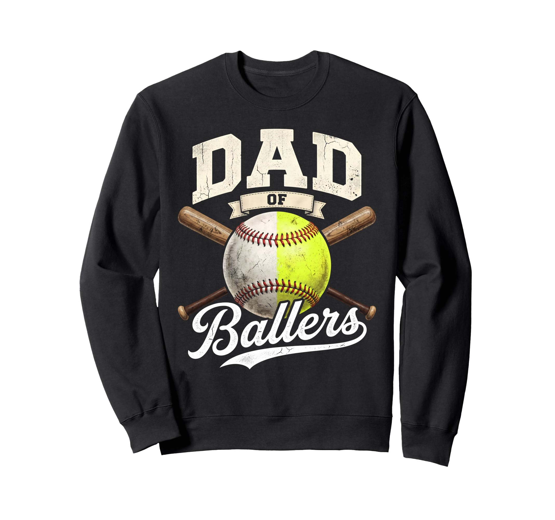 Dad Ballers Baseball Softball Sweatshirt - Aesthetic Graphic Unisex - T-Shirt, Sweatshirt, Hoodie