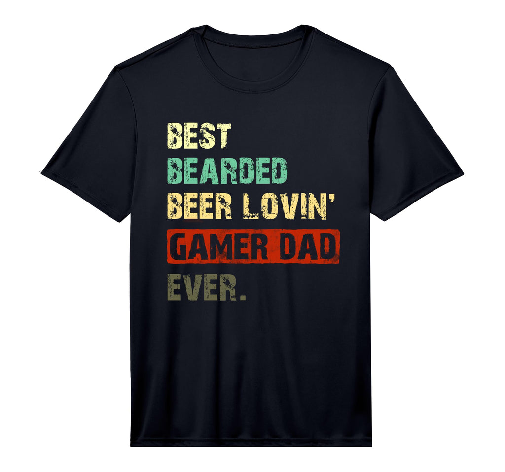 Mens Beer Lovin Gamer Dad Bearded Daddy T-Shirt - Custom Art Print Unisex - T-Shirt, Sweatshirt, Hoodie