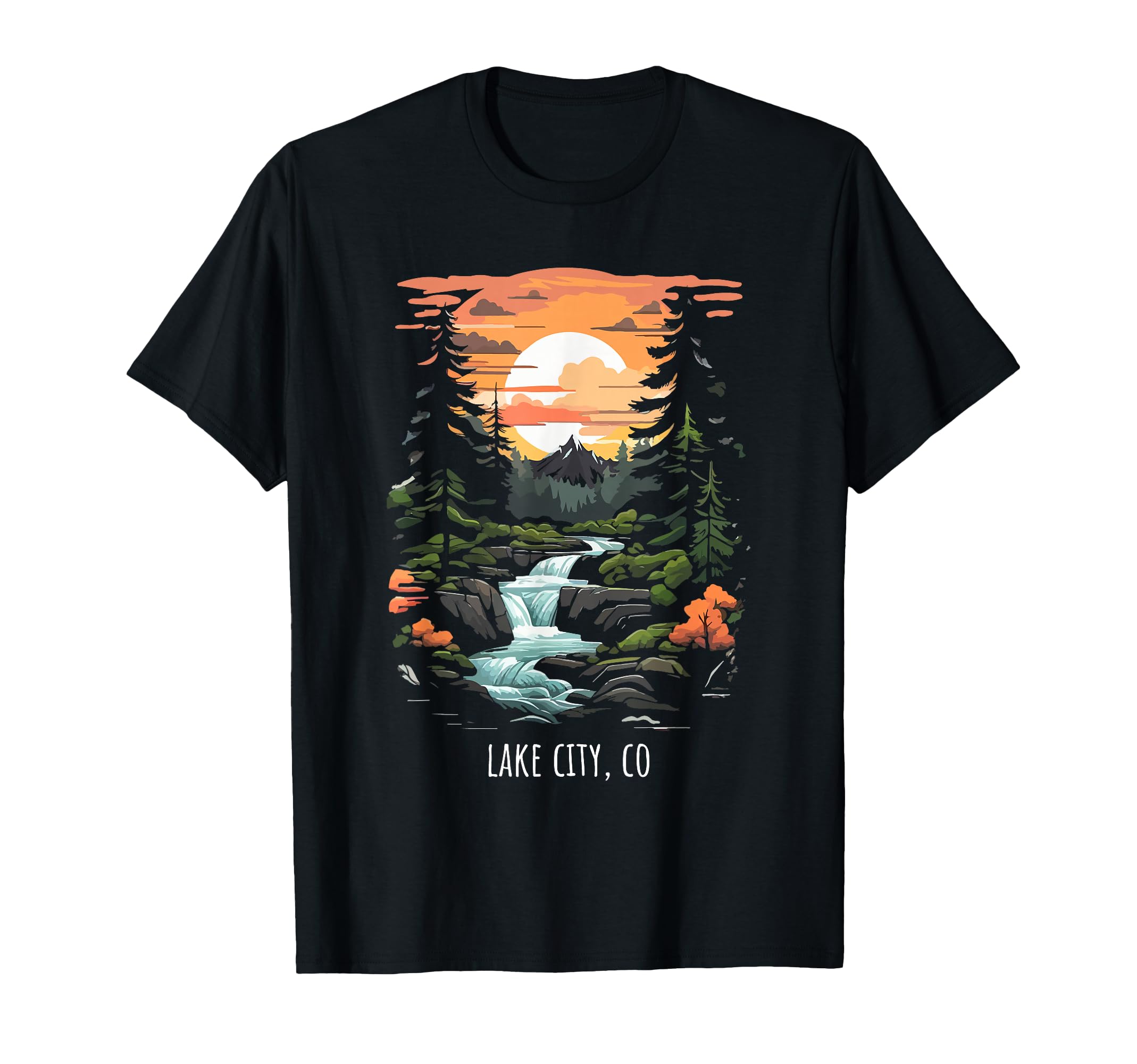 Lake City Colorado Usa Scenic T-Shirt - Fun Novelty Design for Adults - T-Shirt, Sweatshirt, Hoodie