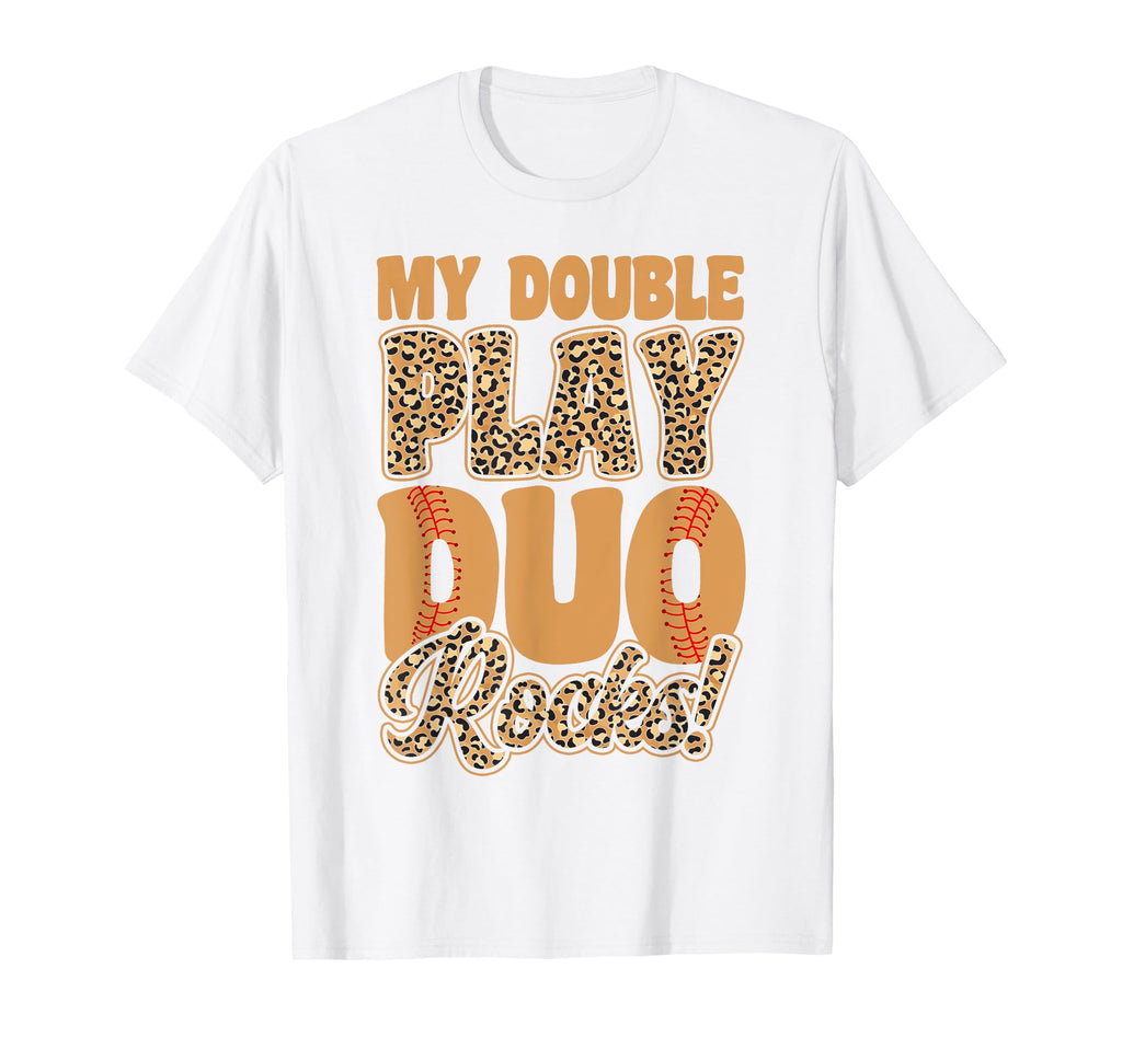 Baseball Mom My Double Play Duo Rocks T-Shirt - Graphic Print for Adults - T-Shirt, Sweatshirt, Hoodie