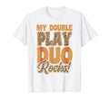 Baseball Mom My Double Play Duo Rocks T-Shirt - Graphic Print for Adults - T-Shirt, Sweatshirt, Hoodie