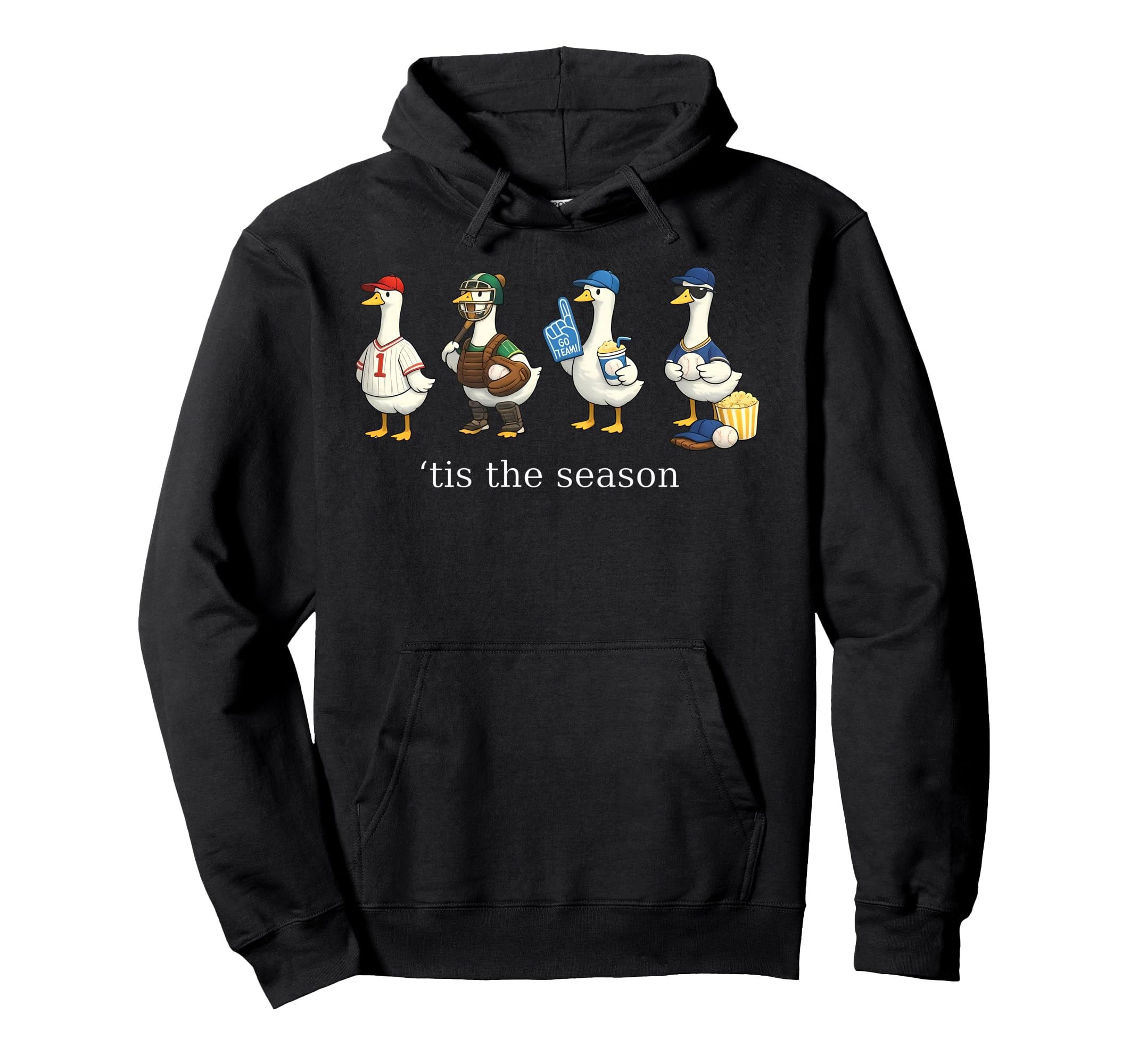 Funny Tis Season Goose Baseball Mom Hoodie - Fun Novelty Design Men Women - T-Shirt, Sweatshirt, Hoodie