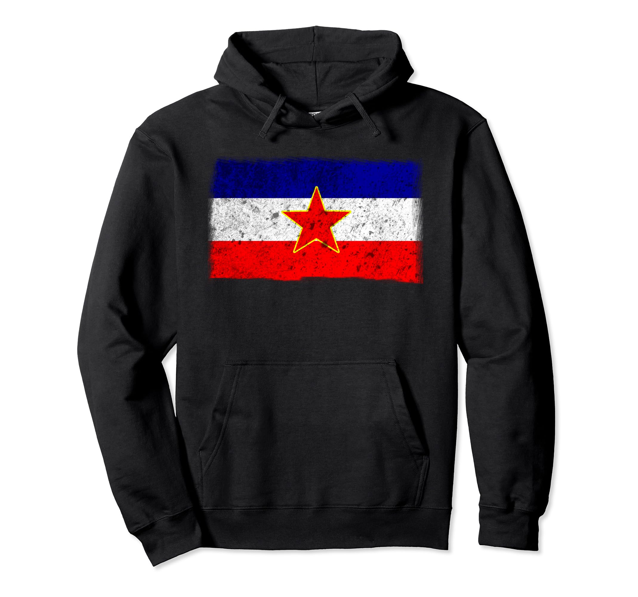 Yugoslavian Flag Hooded Jugoslavija T-Shirt - Minimalist Print Men Women - T-Shirt, Sweatshirt, Hoodie