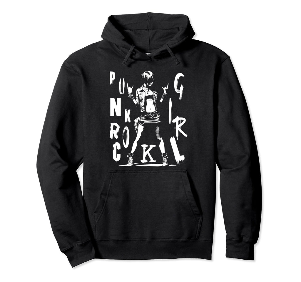 Hand Horns Punk Rock 90S Grunge Hoodie - Fun Novelty Design for Adults - T-Shirt, Sweatshirt, Hoodie