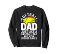 Funny Softball Dad Like Baseball Sweatshirt - Novelty Apparel for Adults - T-Shirt, Sweatshirt, Hoodie