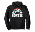 Distressed Unicorn 1978 Birthday Hoodie - Trendy Graphic for Adults - T-Shirt, Sweatshirt, Hoodie