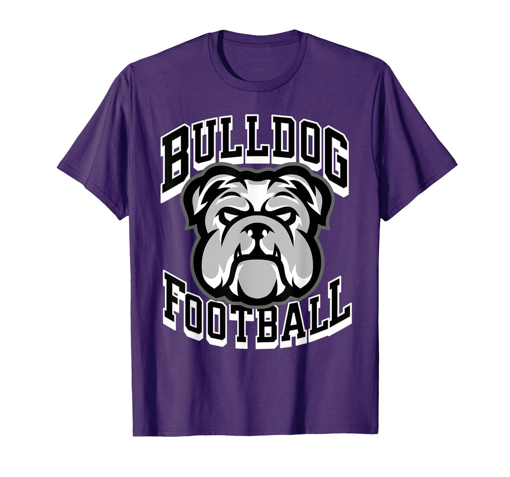 Bulldogs Football Game Day Mom Dad Black T-Shirt - Novelty Apparel Unisex - T-Shirt, Sweatshirt, Hoodie