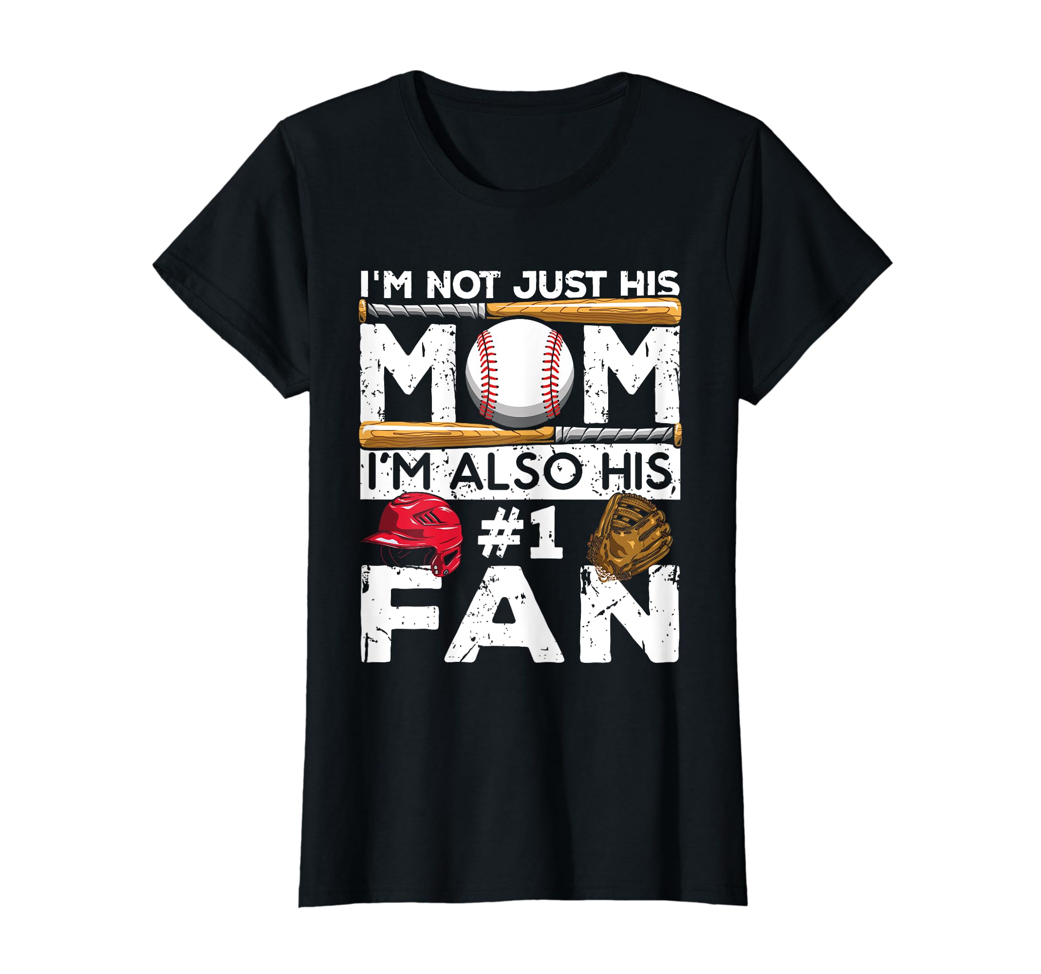Baseball Mom His Number 1 Fan T-Shirt - Trendy Graphic Men Women - T-Shirt, Sweatshirt, Hoodie
