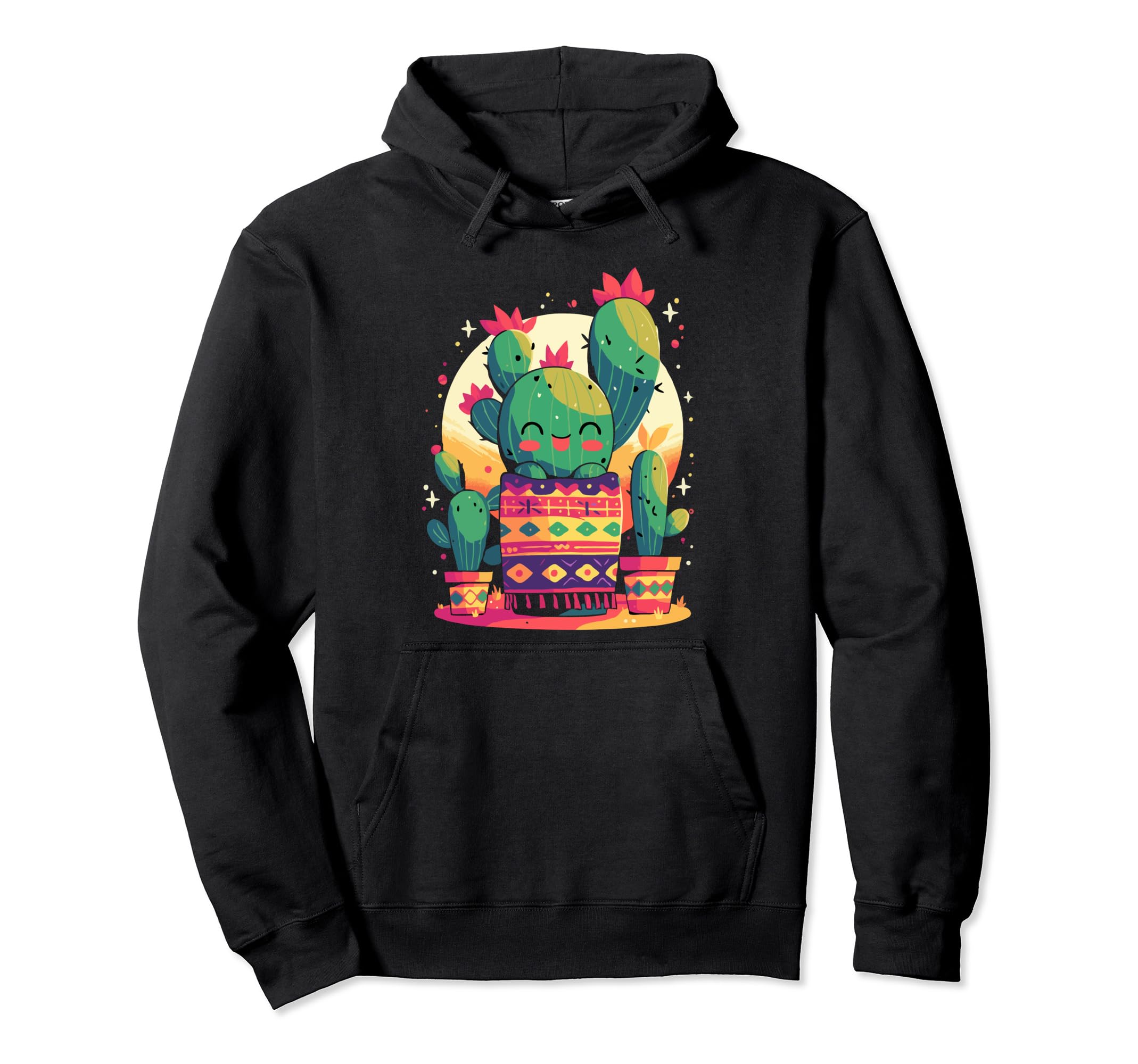 Cactus Serape Succulent Plant Cacti Hoodie - Fun Novelty Design Men Women - T-Shirt, Sweatshirt, Hoodie