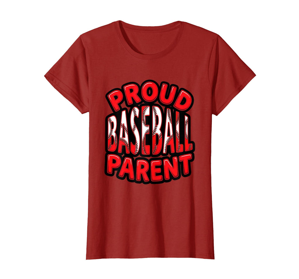 Proud Baseball Parent Mom T-Shirt - Minimalist Print Men Women - T-Shirt, Sweatshirt, Hoodie