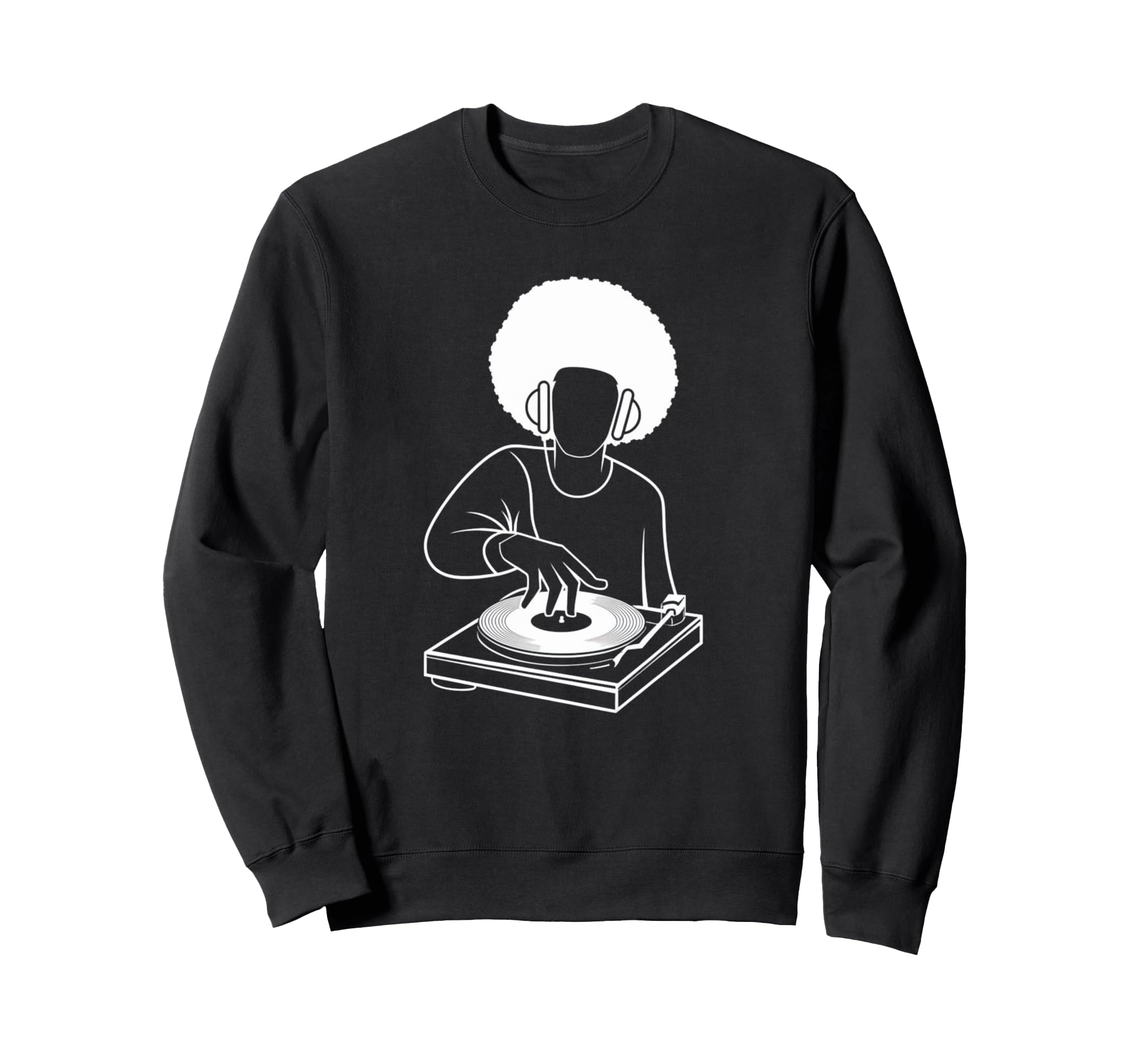 Raised Old School Hip Hop Dj Sweatshirt - Minimalist Print for Adults - T-Shirt, Sweatshirt, Hoodie