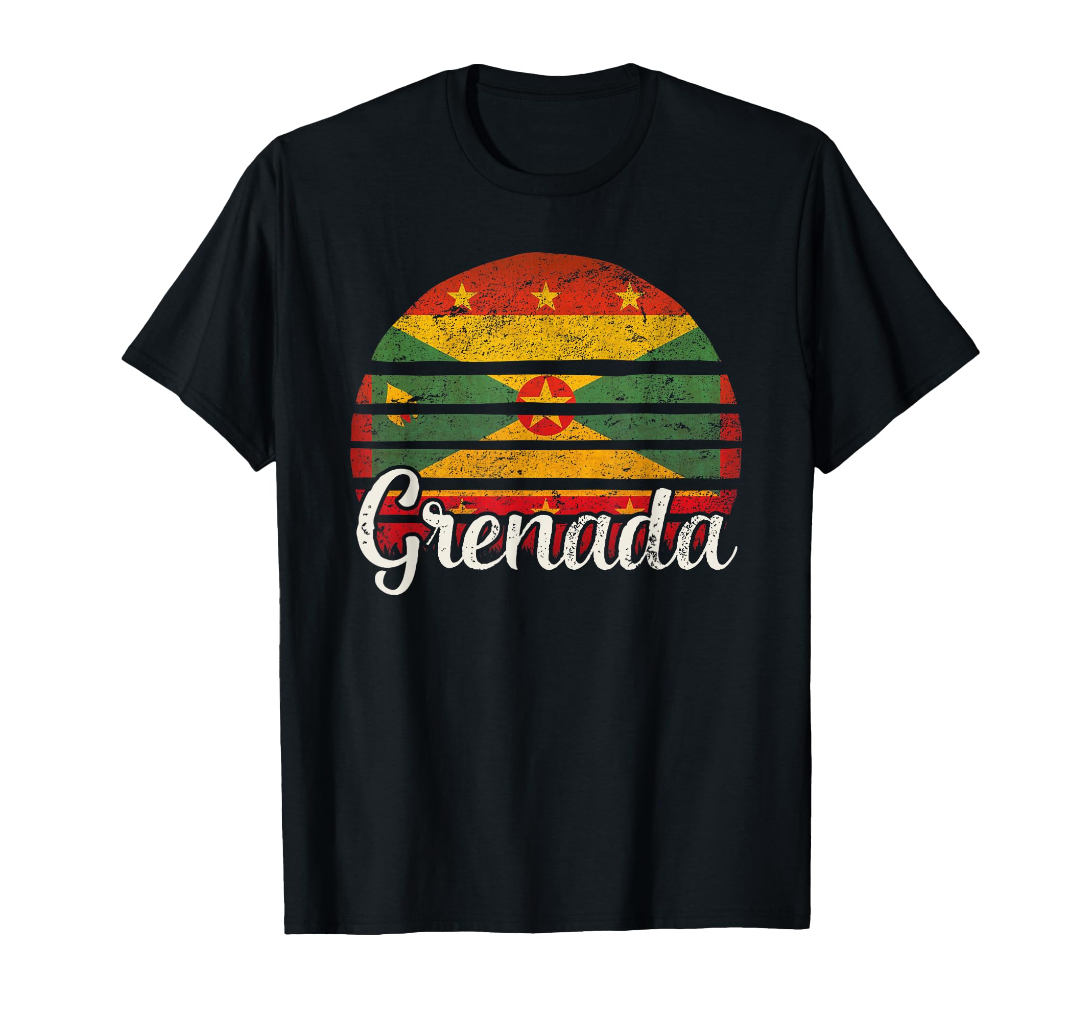 Grenada Flag Sunset Art T-Shirt - Casual Everyday Wear Men Women - T-Shirt, Sweatshirt, Hoodie