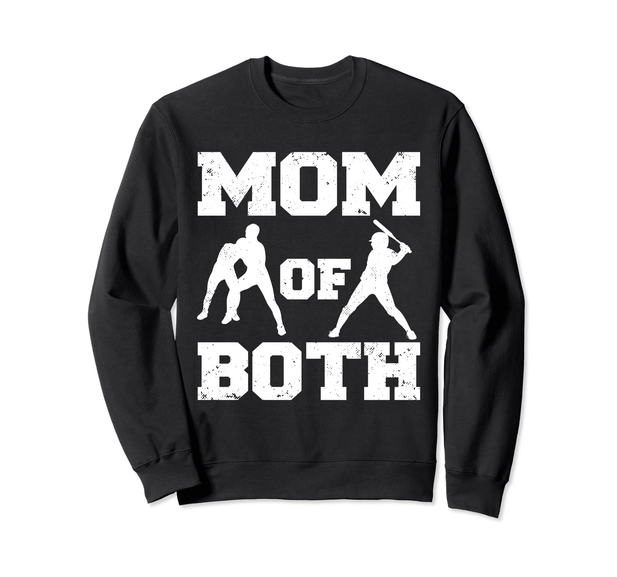 Mom Both Funny Wrestling Baseball Mom Sweatshirt - Unique Graphic Men Women - T-Shirt, Sweatshirt, Hoodie