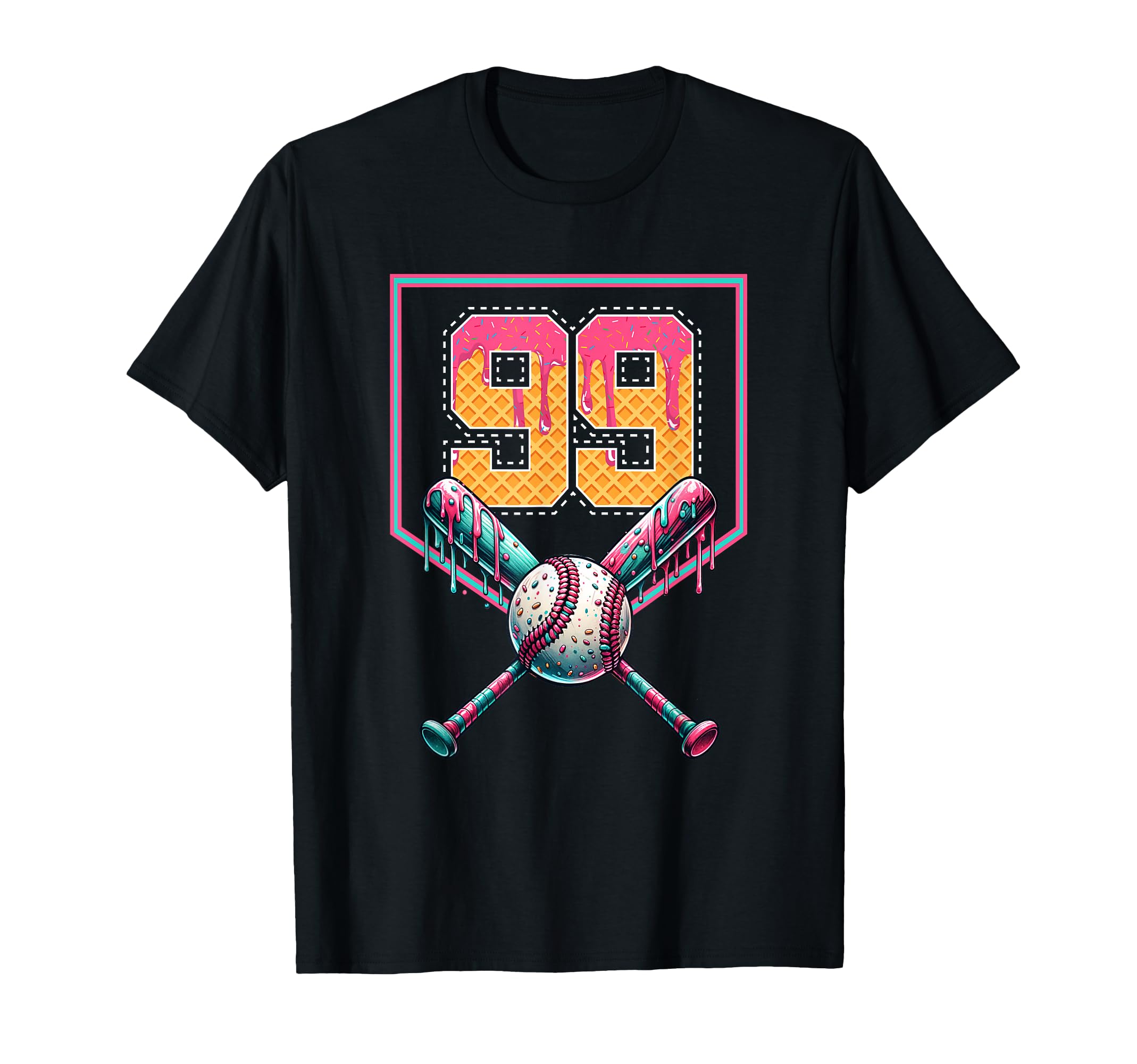 Baseball Drip Number 99 Player Or 99Th T-Shirt - Unique Graphic Unisex - T-Shirt, Sweatshirt, Hoodie