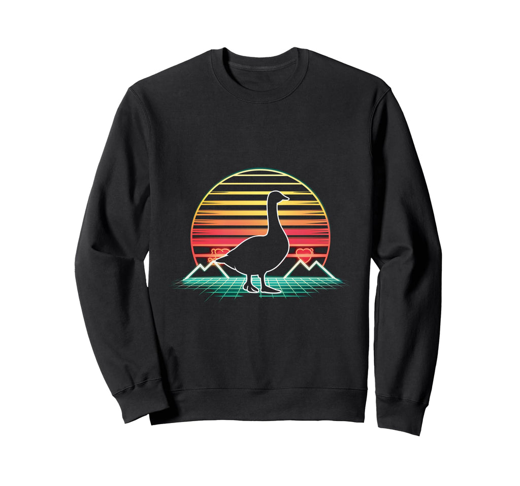 Goose Sunset Animal Lover Art Sweatshirt - Fun Novelty Design Men Women - T-Shirt, Sweatshirt, Hoodie