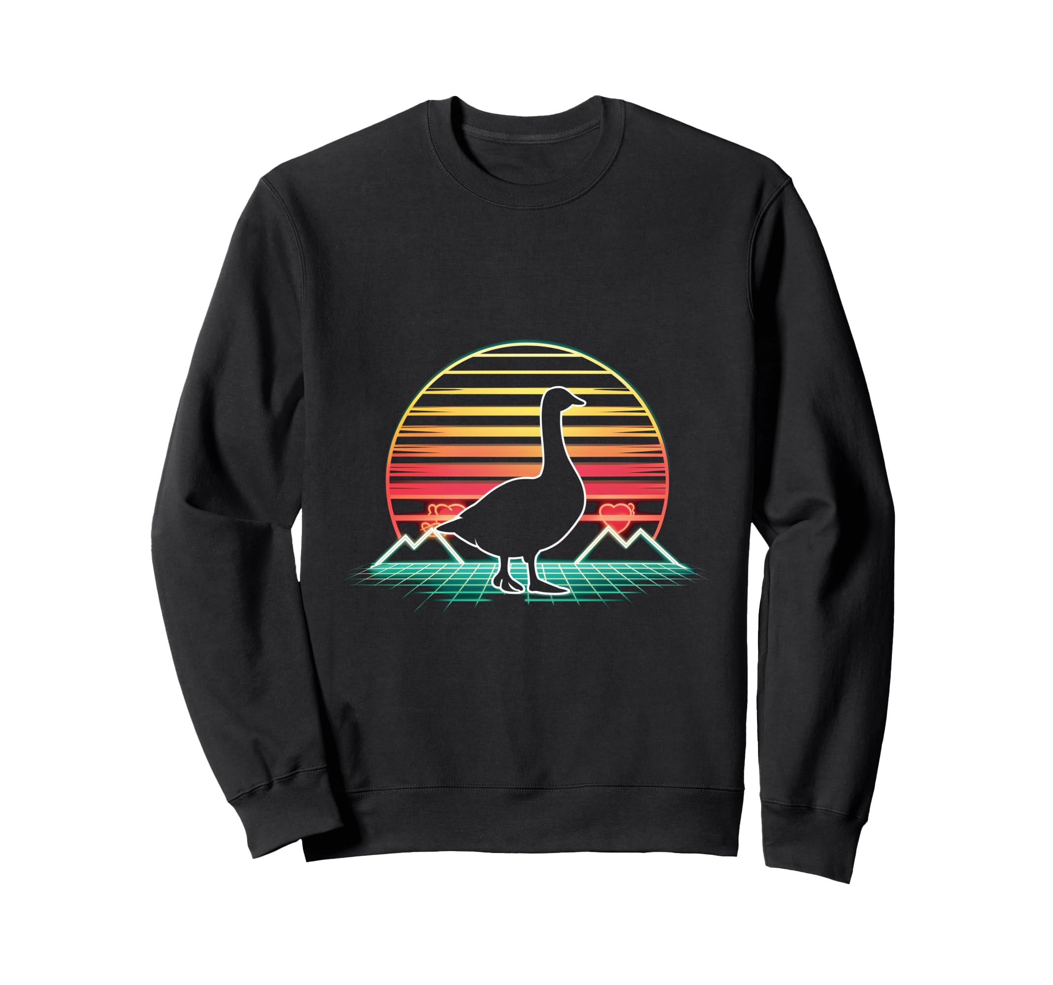 Goose Sunset Animal Lover Art Sweatshirt - Fun Novelty Design Men Women - T-Shirt, Sweatshirt, Hoodie