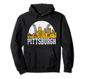 Pittsburgh Lovers Skyline Baseball Hoodie - Custom Art Print Men Women - T-Shirt, Sweatshirt, Hoodie