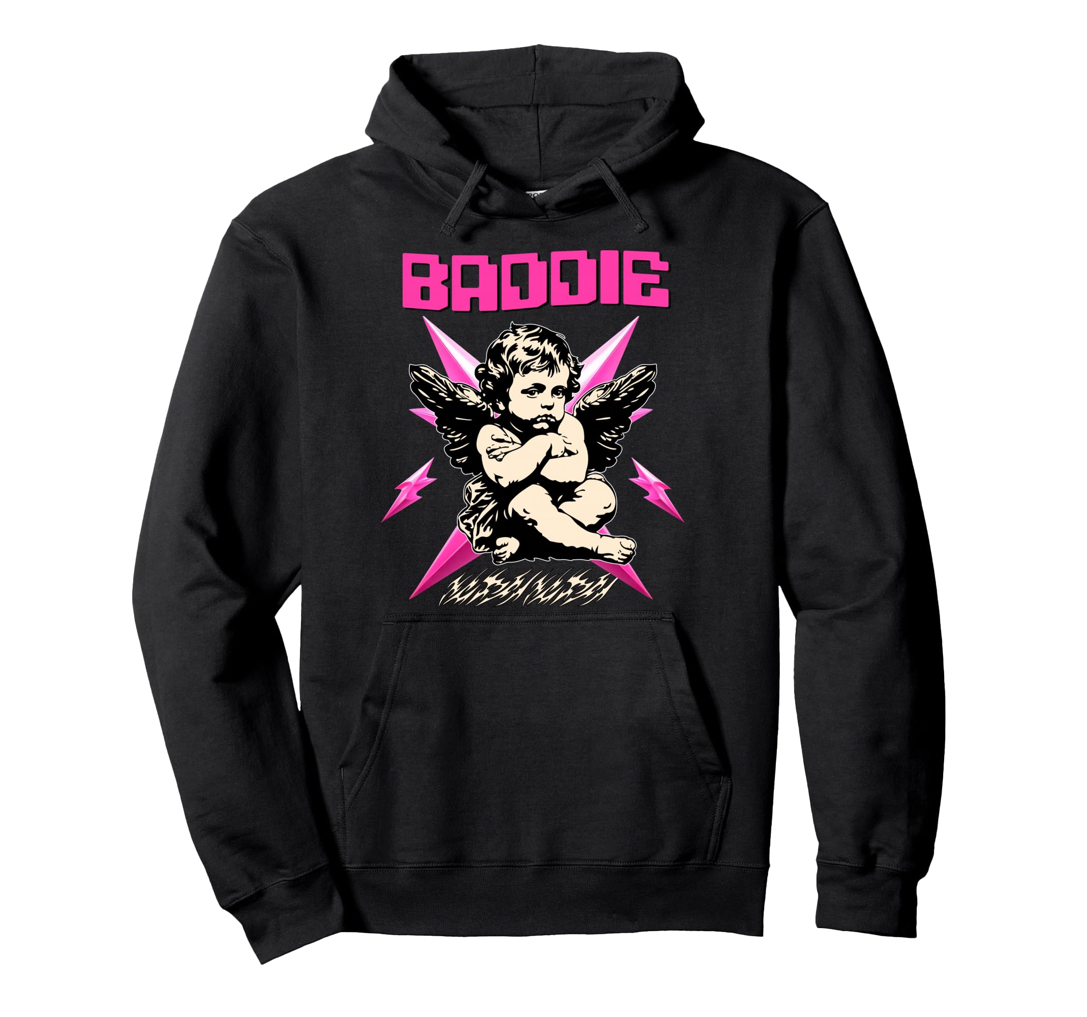 Y2K Aesthetic Baddie Angel Wings 2000S Hoodie - Unique Graphic Men Women - T-Shirt, Sweatshirt, Hoodie