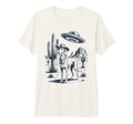 Cowboy Greyhound Ufo Funny Western Dog T-Shirt - Minimalist Print Unisex - T-Shirt, Sweatshirt, Hoodie