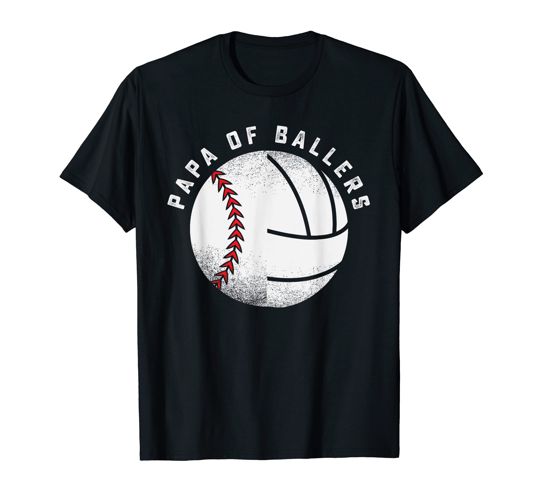 Papa Baseball Volleyball Player Daughter T-Shirt - Graphic Print Men Women - T-Shirt, Sweatshirt, Hoodie