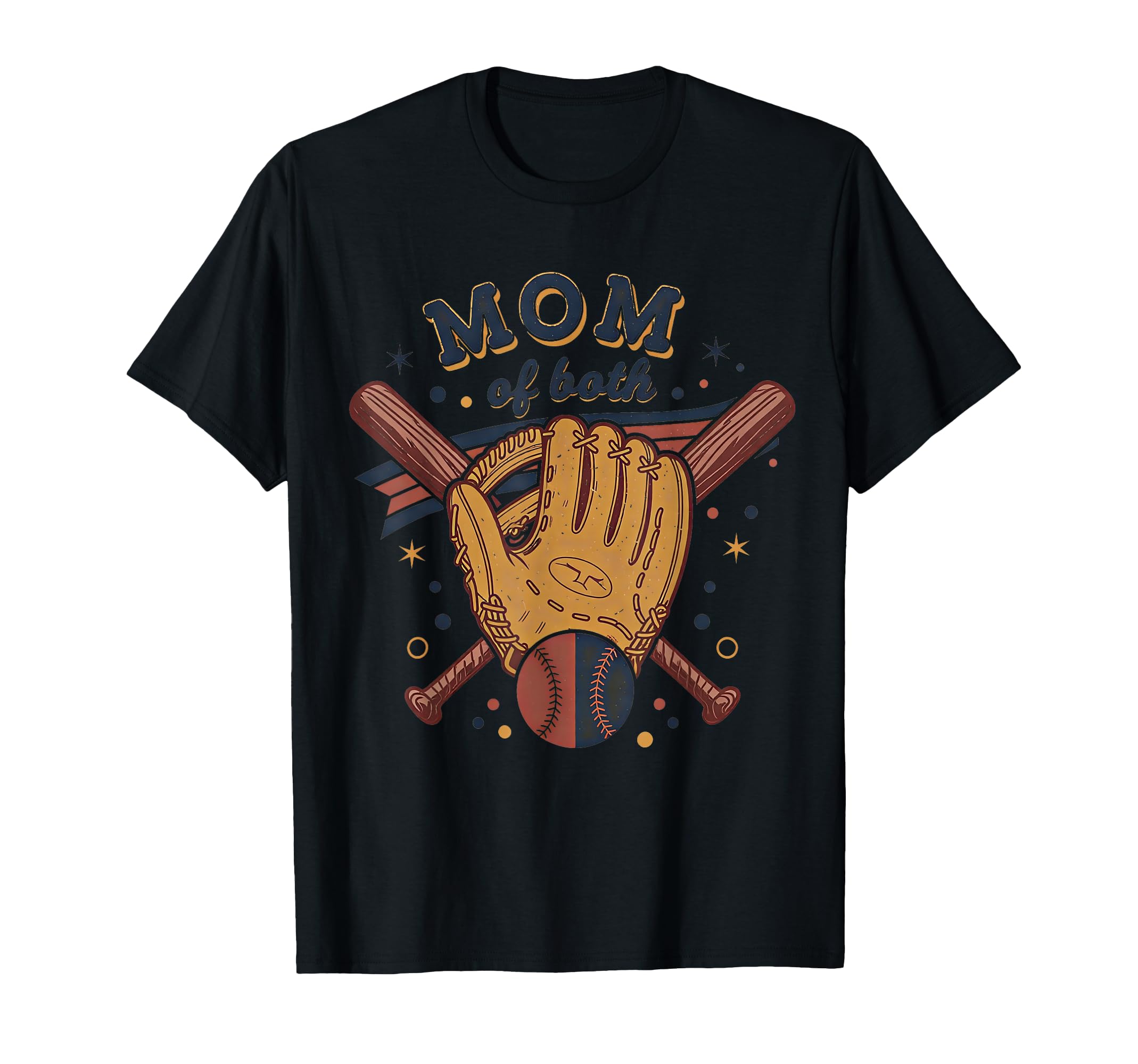 Mom Both Baseball Softball Game Day T-Shirt - Minimalist Print Men Women - T-Shirt, Sweatshirt, Hoodie