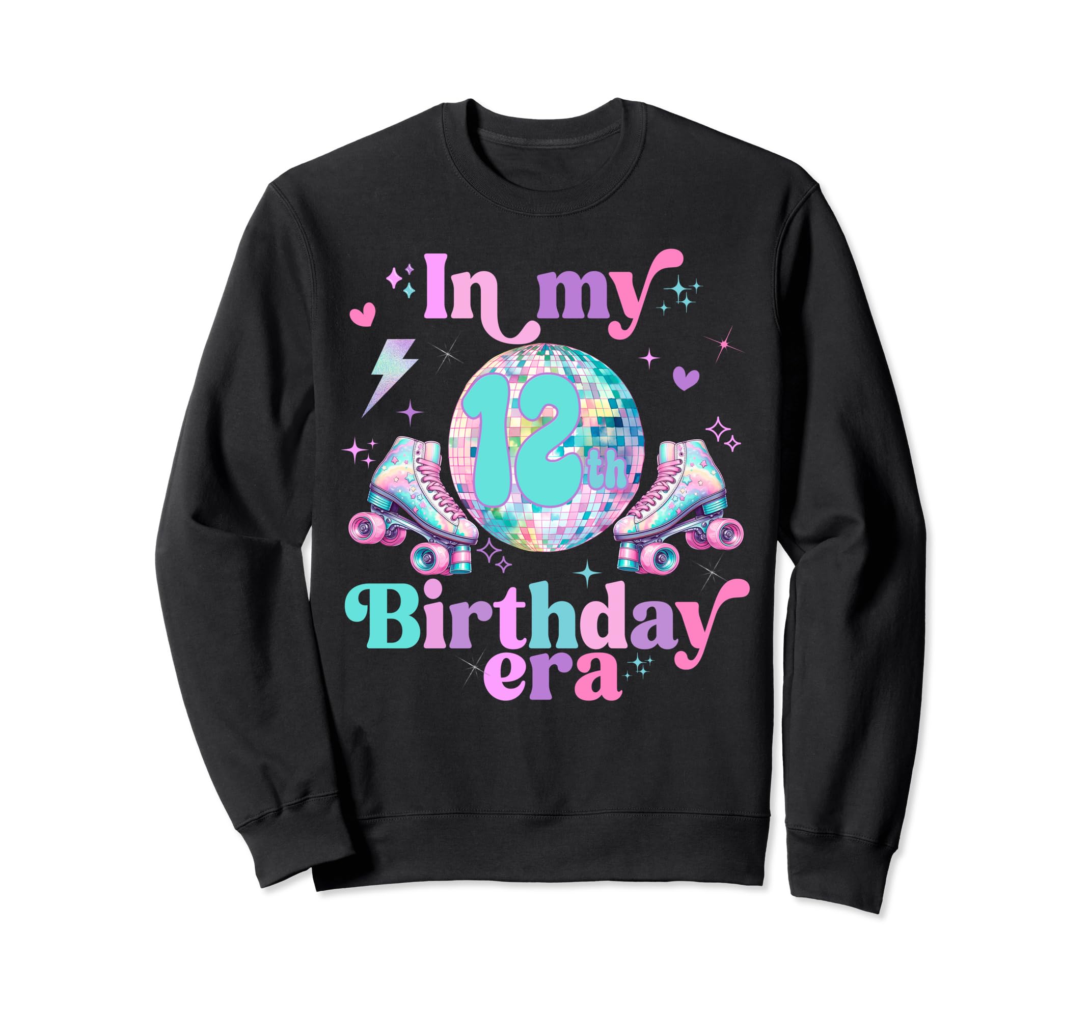 Roller Skates Birthday Disco Ball Party Hoodie - Fun Novelty Design Unisex - T-Shirt, Sweatshirt, Hoodie