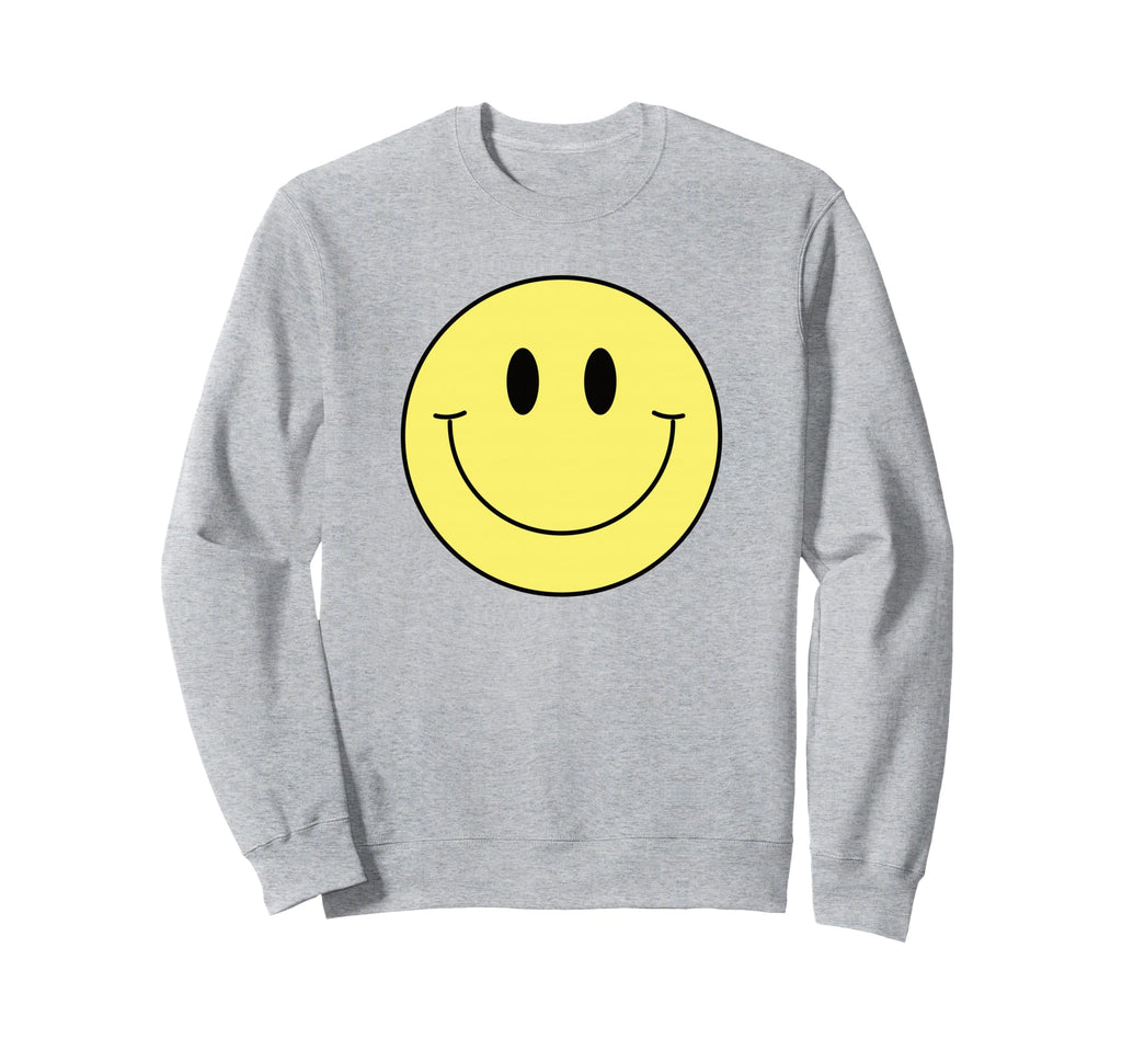 70S Yellow Smile Face Happy Peace Sweatshirt - Custom Art Print for Adults - T-Shirt, Sweatshirt, Hoodie