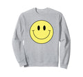 70S Yellow Smile Face Happy Peace Sweatshirt - Custom Art Print for Adults - T-Shirt, Sweatshirt, Hoodie