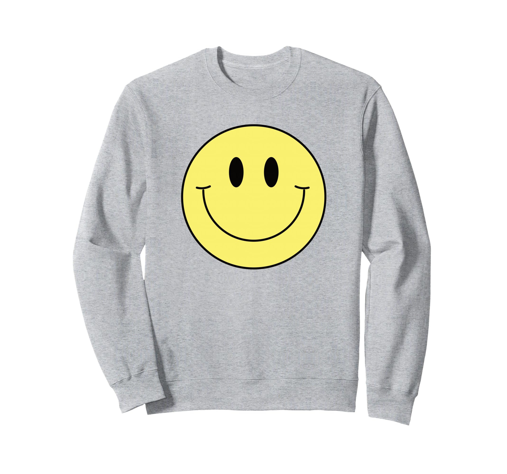 70S Yellow Smile Face Happy Peace Sweatshirt - Custom Art Print for Adults - T-Shirt, Sweatshirt, Hoodie