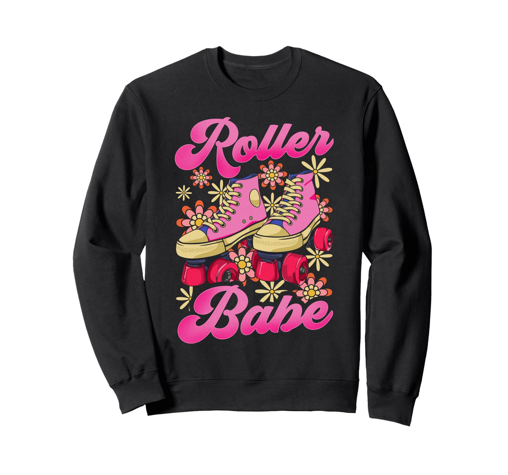 Roller Skating Skate 1970S Roller Babe Sweatshirt - Custom Art Print Unisex - T-Shirt, Sweatshirt, Hoodie