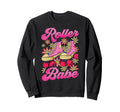 Roller Skating Skate 1970S Roller Babe Sweatshirt - Custom Art Print Unisex - T-Shirt, Sweatshirt, Hoodie