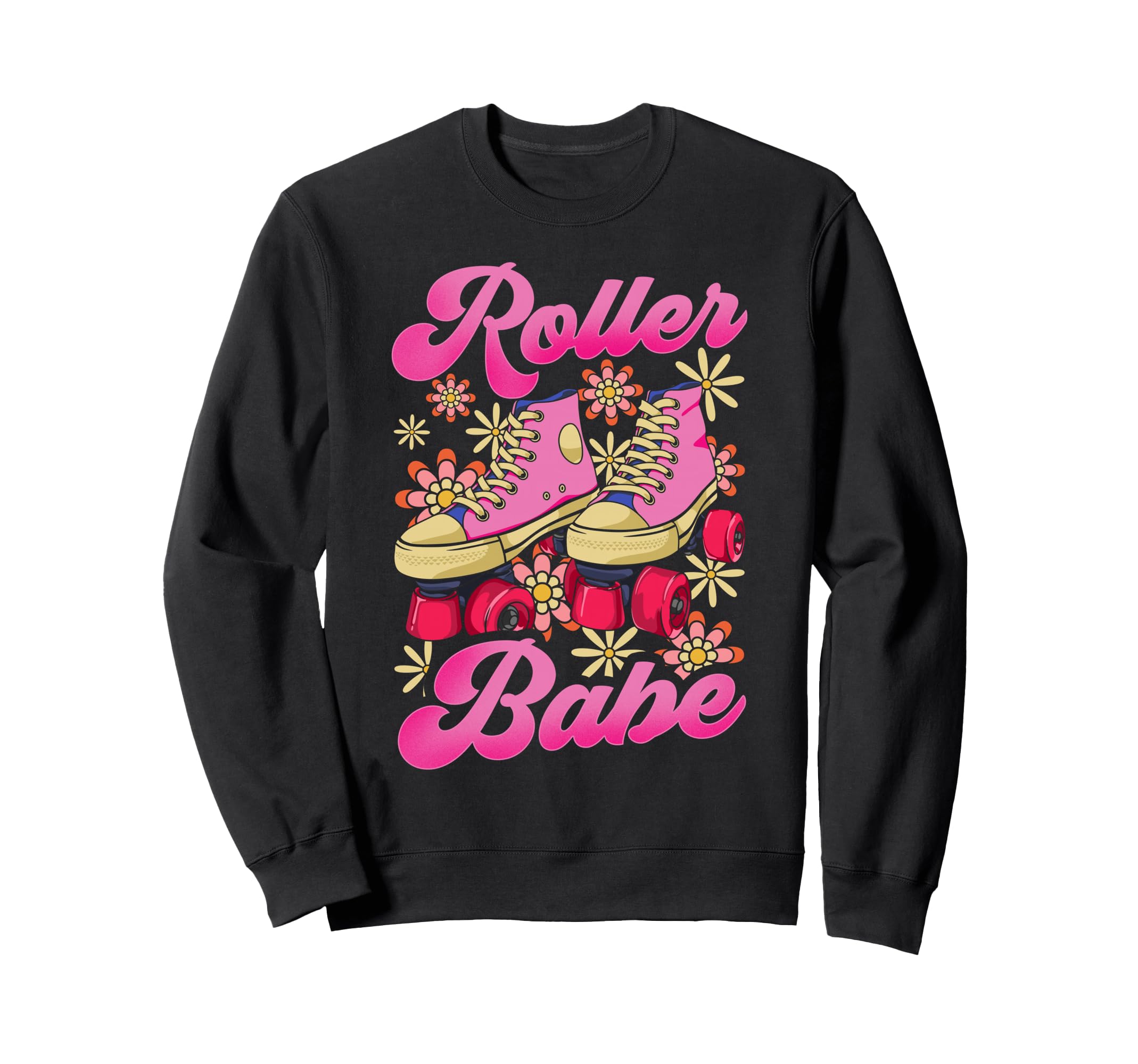 Roller Skating Skate 1970S Roller Babe Sweatshirt - Custom Art Print Unisex - T-Shirt, Sweatshirt, Hoodie