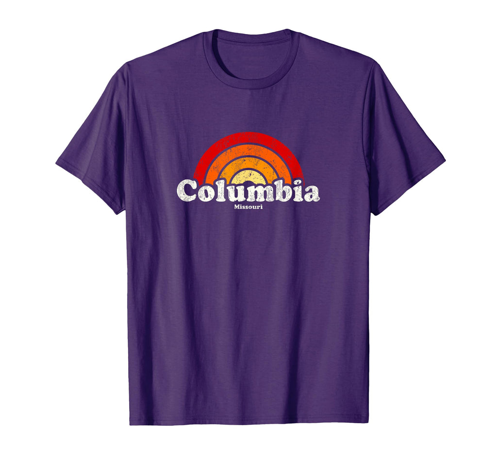 Columbia Missouri Mo 70S Rainbow T-Shirt - Novelty Apparel Men Women - T-Shirt, Sweatshirt, Hoodie