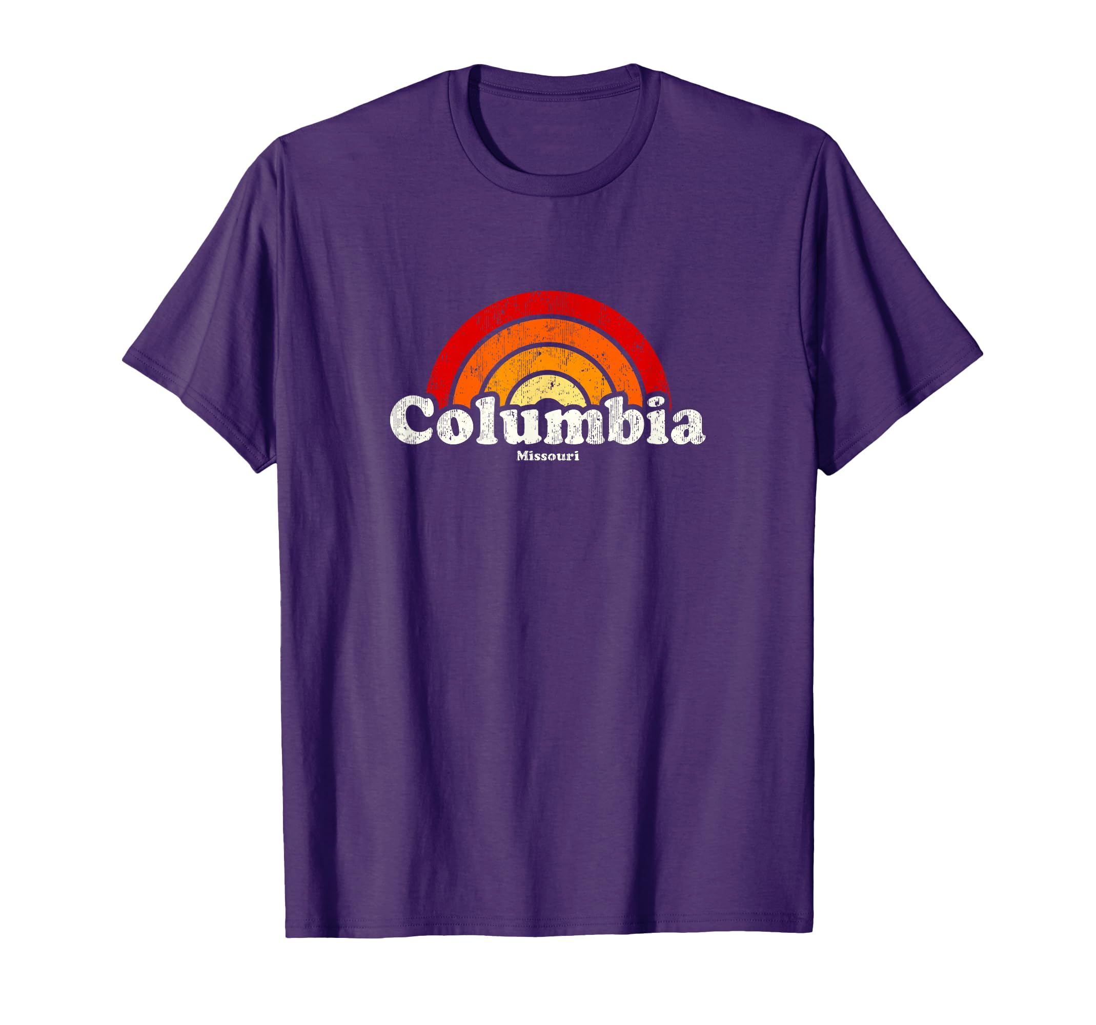 Columbia Missouri Mo 70S Rainbow T-Shirt - Novelty Apparel Men Women - T-Shirt, Sweatshirt, Hoodie