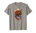 Funny Cowboy Labradoodle Drawing T-Shirt - Novelty Apparel for Adults - T-Shirt, Sweatshirt, Hoodie