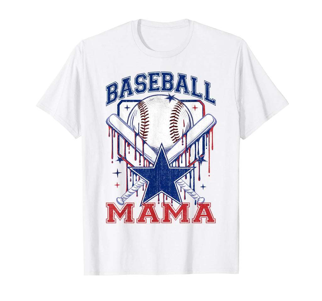 Baseball Mama Baseball Mom Mothers T-Shirt - Aesthetic Graphic Men Women - T-Shirt, Sweatshirt, Hoodie